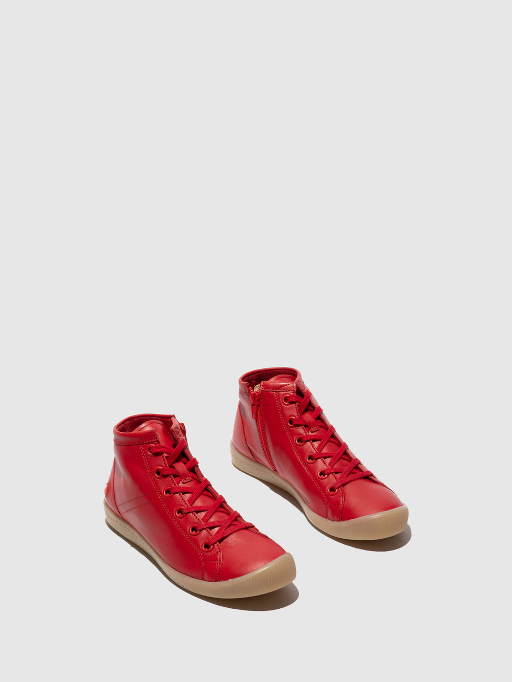 Lace-up Ankle Boots ISLEENIII747 CHERRY RED - Softinos