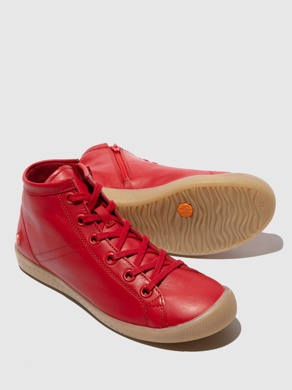 Lace-up Ankle Boots ISLEENIII747 CHERRY RED - Softinos