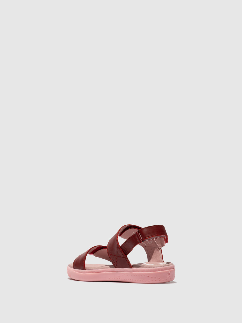 Velcro Sandals INDU753SOF RED W/PINK SOLE