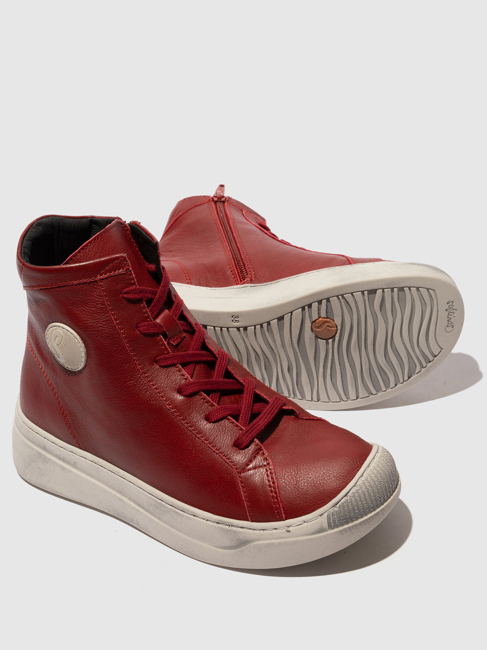 Lace-up Ankle Boots APPE756SOF RED