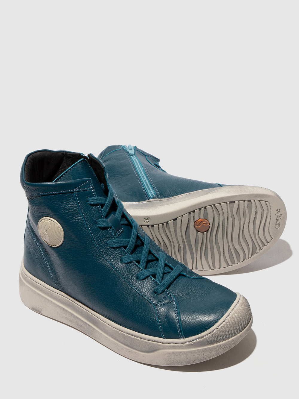 Lace-up Ankle Boots APPE756SOF BLUE DENIM