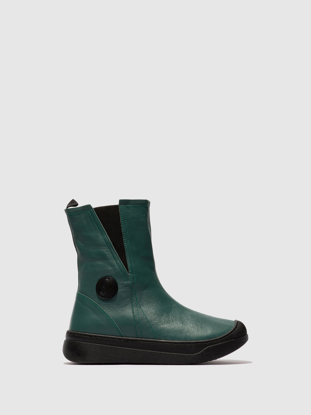 Chelsea Boots AMBE757SOF TEAL W/BLACK ELASTIC