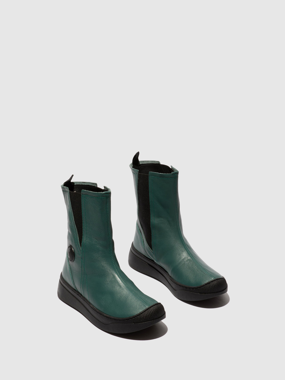 Chelsea Boots AMBE757SOF TEAL W/BLACK ELASTIC