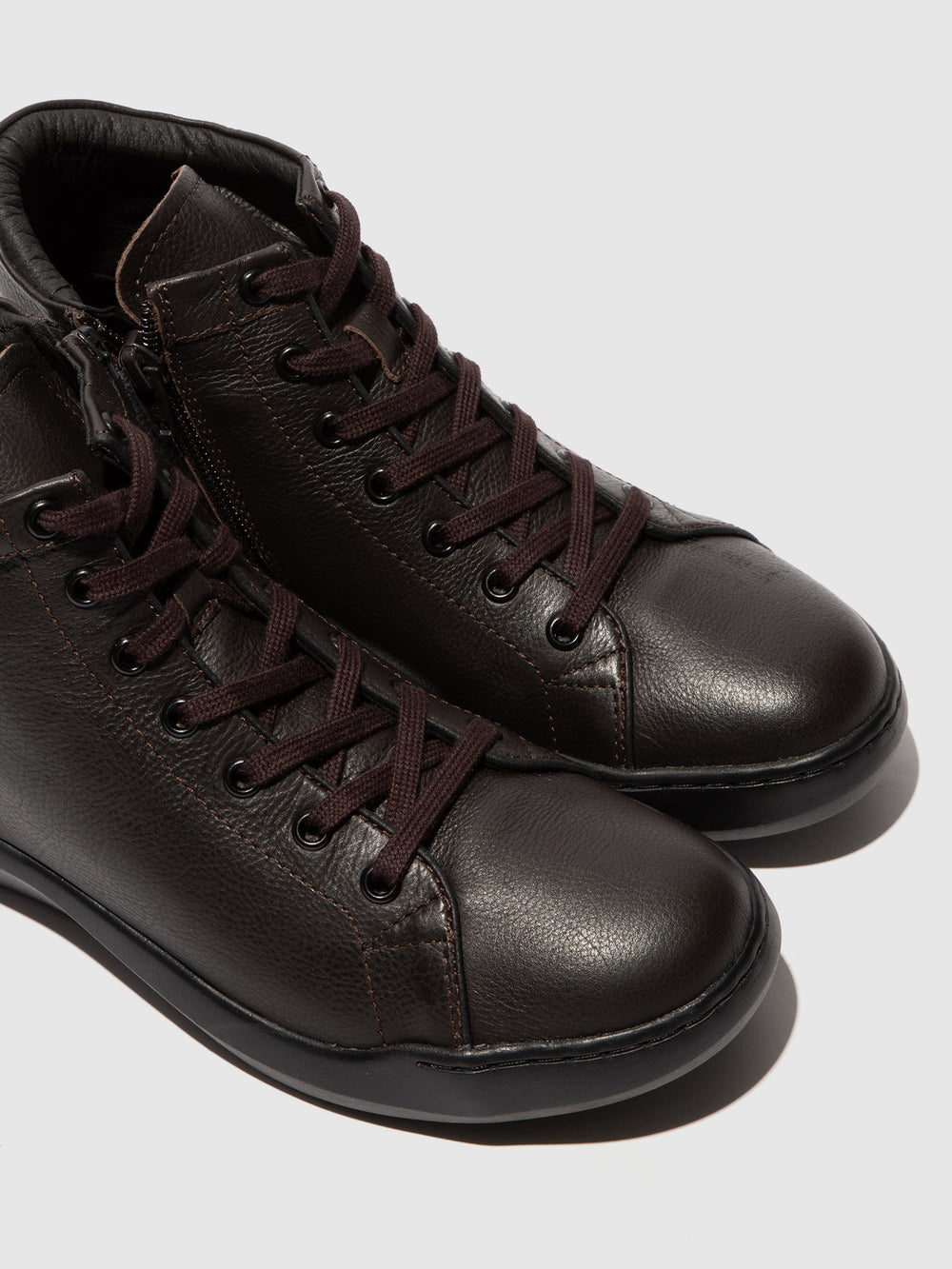 Lace-up Ankle Boots BEJI763SOF DK BROWN