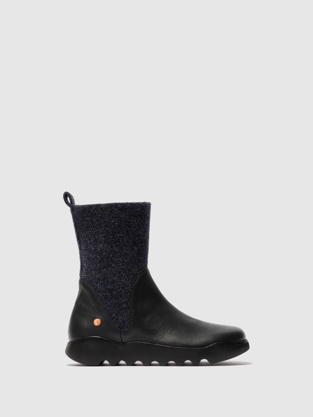 Zip Up Boots WUMI773SOF NAVY/NAVY FELT