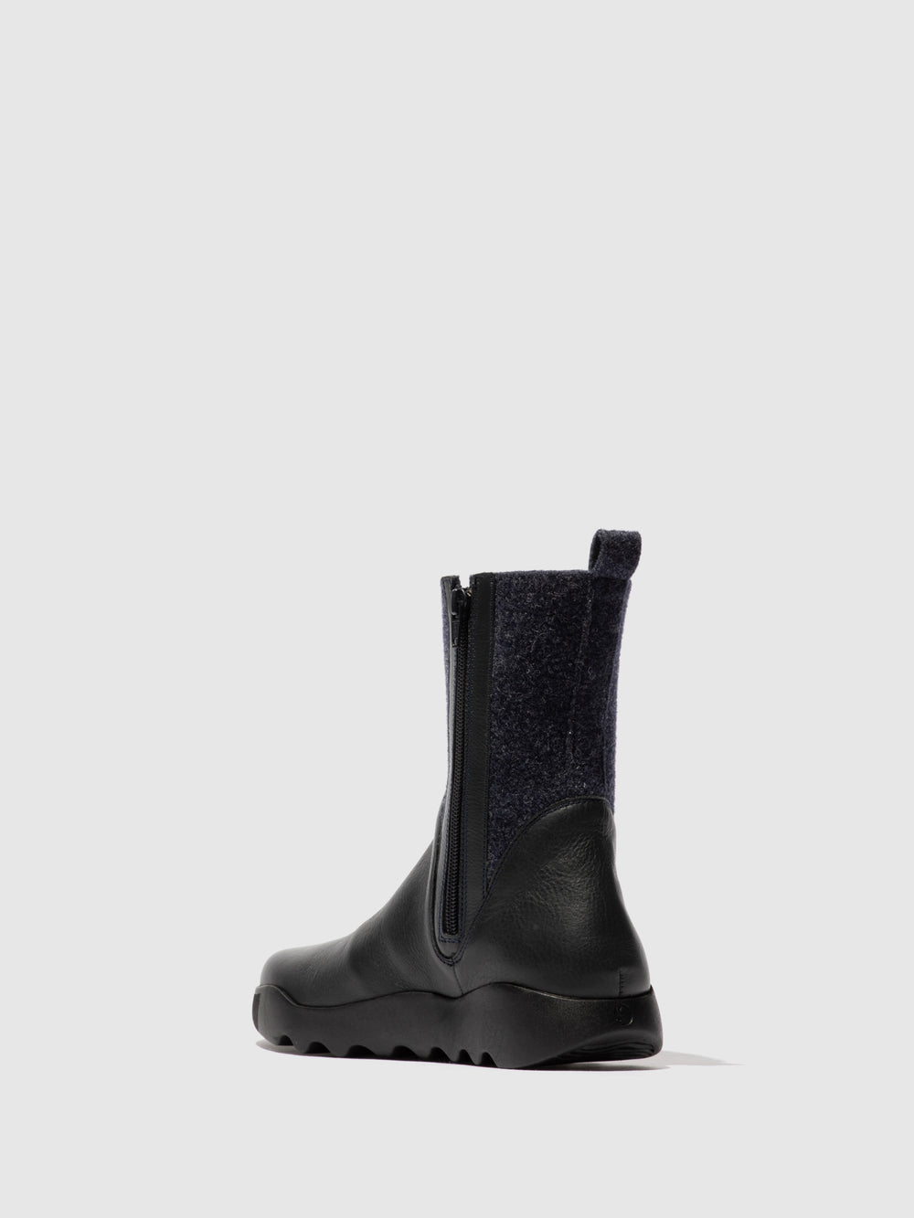 Zip Up Boots WUMI773SOF NAVY/NAVY FELT