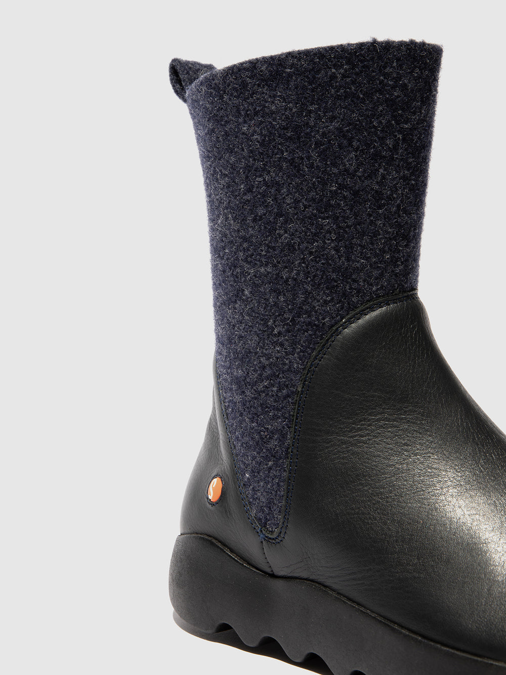 Zip Up Boots WUMI773SOF NAVY/NAVY FELT