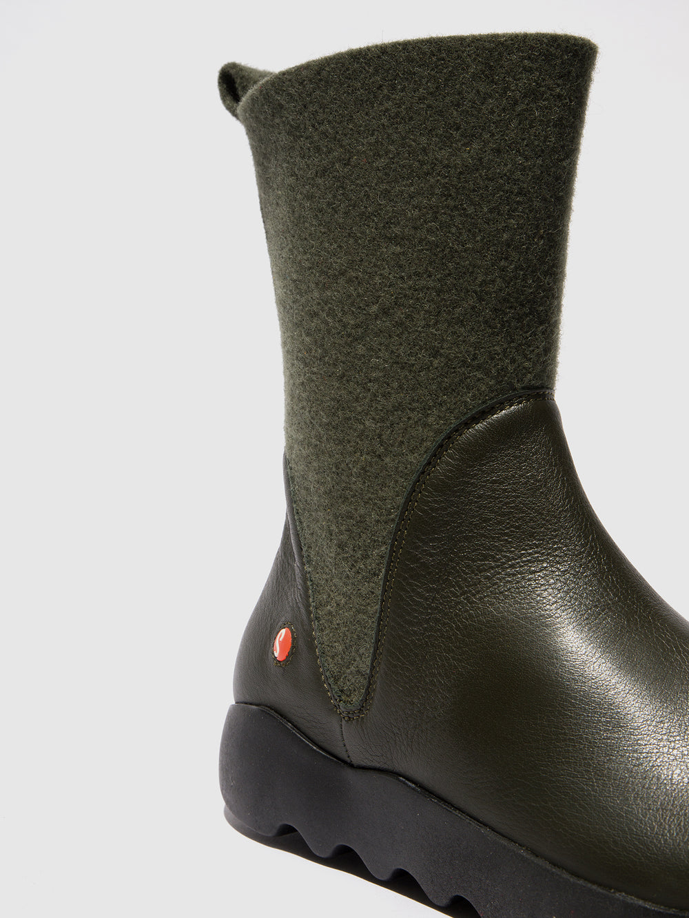 Zip Up Boots WUMI773SOF MILITARY/GREEN FELT