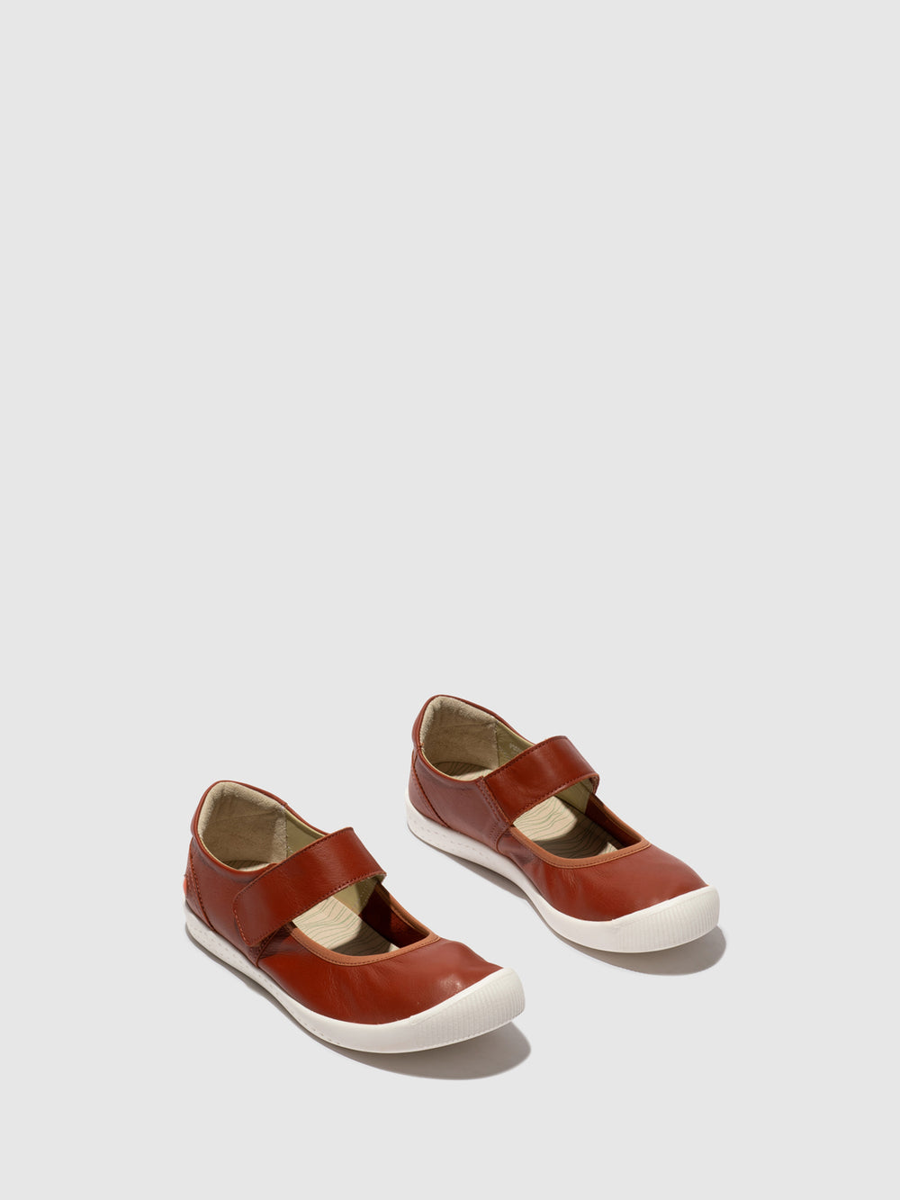 Velcro Ballerinas IGLA785SOF BRICK BROWN