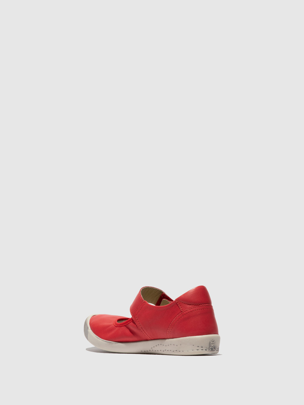 Velcro Ballerinas IGLA785SOF RED LEATHER - Softinos