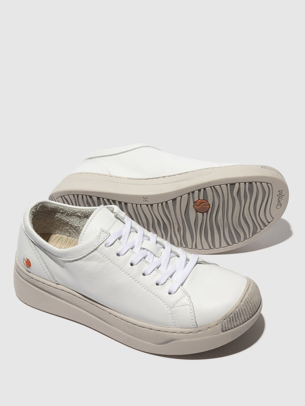 Lace-up Trainers APOR794SOF SMOOTH LEATHER WHITE