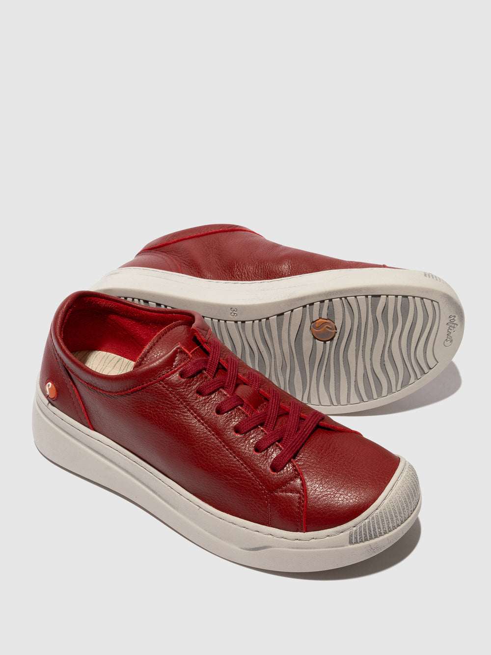 Lace-up Trainers APOR794SOF SMOOTH LEATHER RED