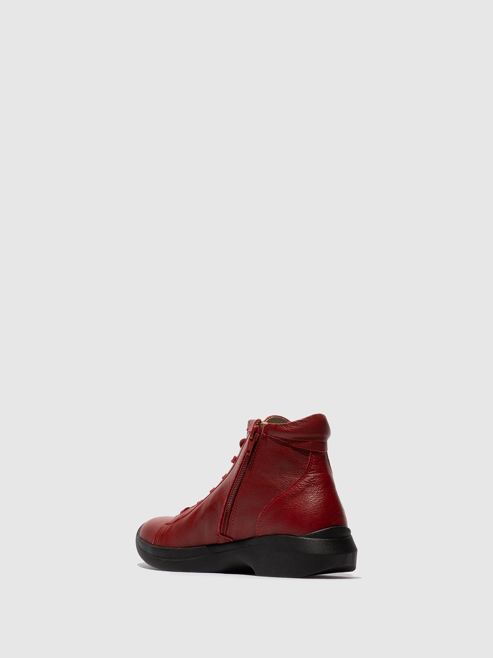 Zip Up Ankle Boots GOLB797SOF RED