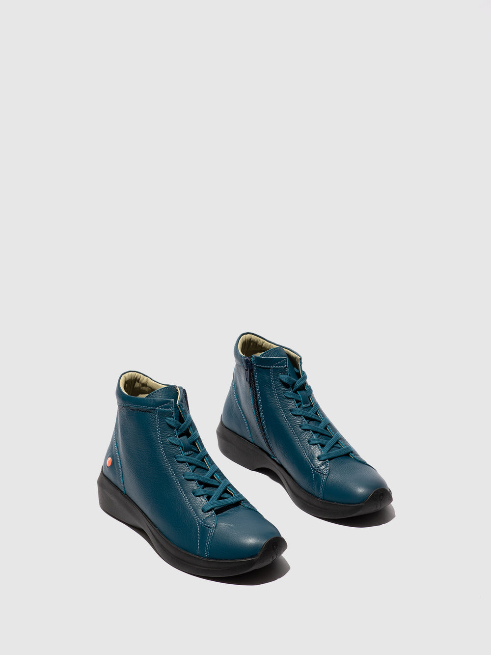 Zip Up Ankle Boots GOLB797SOF BLUE DENIM