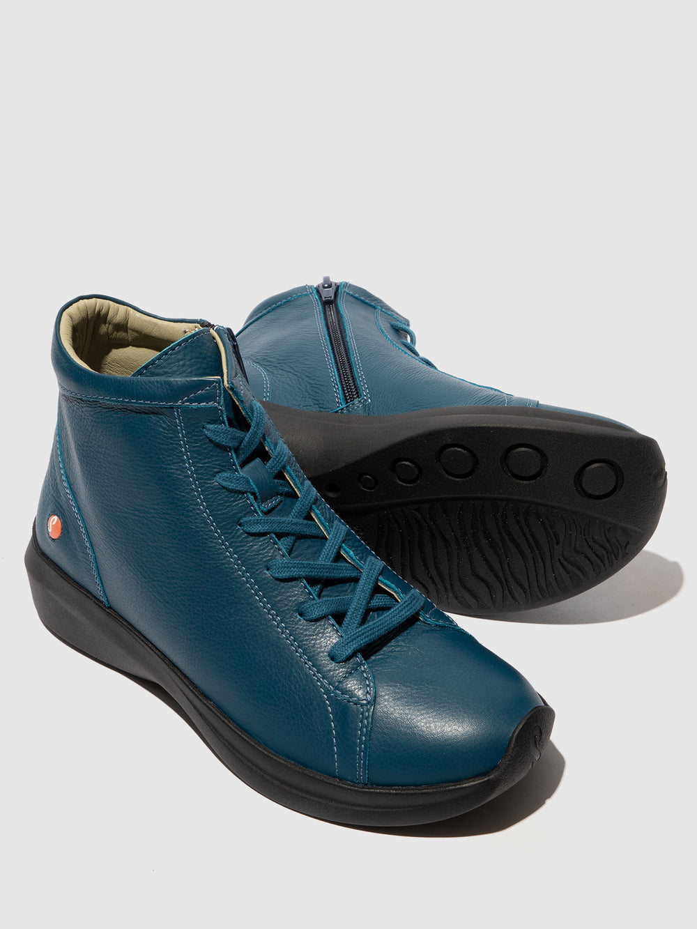 Zip Up Ankle Boots GOLB797SOF BLUE DENIM