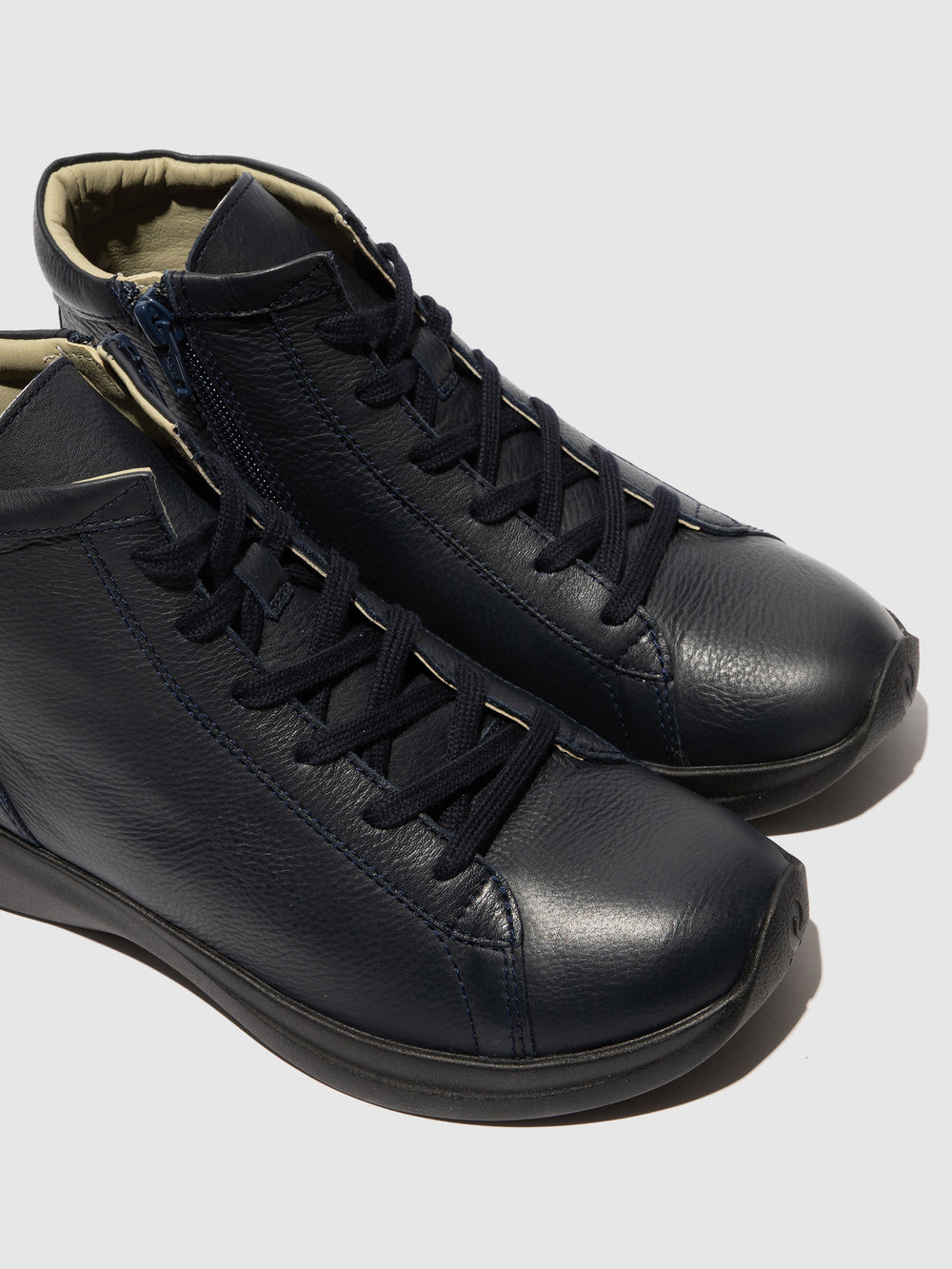 Zip Up Ankle Boots GOLB797SOF NAVY