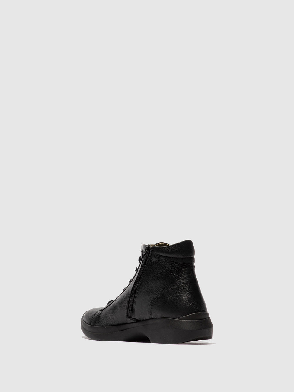 Zip Up Ankle Boots GOLB797SOF BLACK