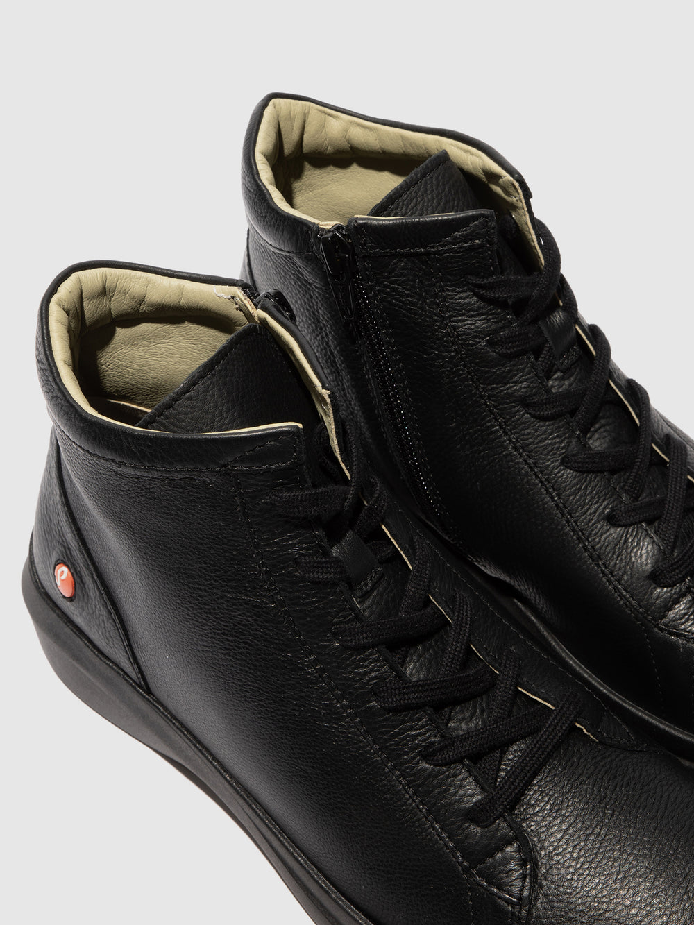 Zip Up Ankle Boots GOLB797SOF BLACK