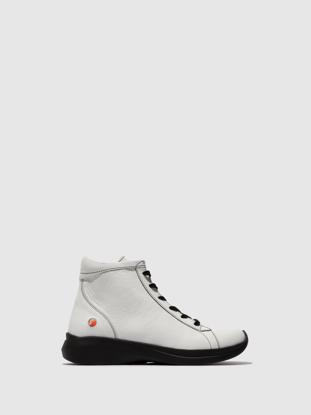 Zip Up Ankle Boots GOLB797SOF WHITE