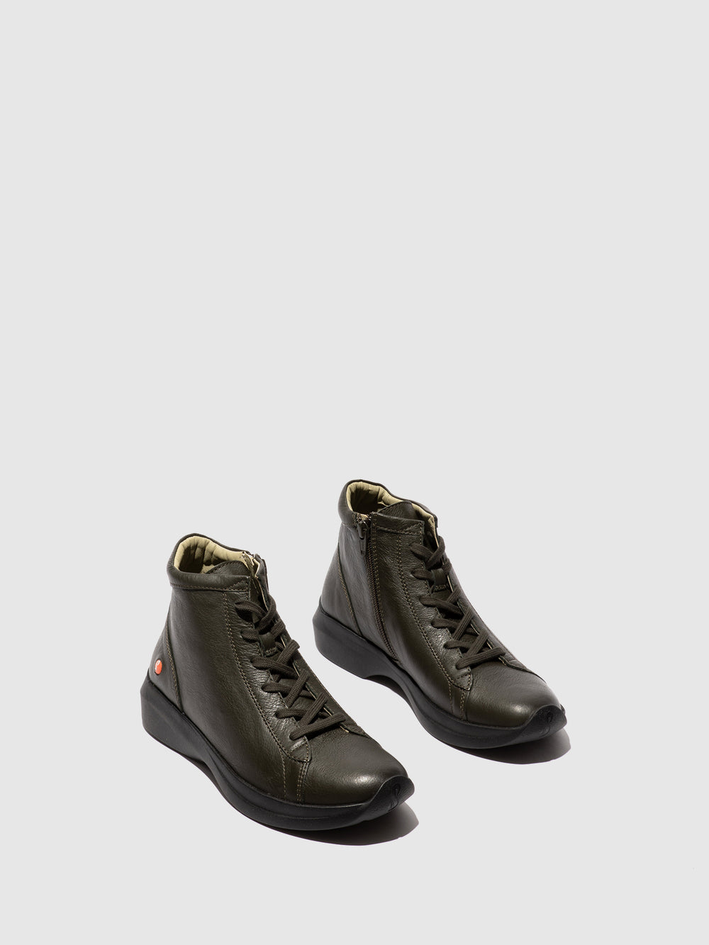 Zip Up Ankle Boots GOLB797SOF MILITARY