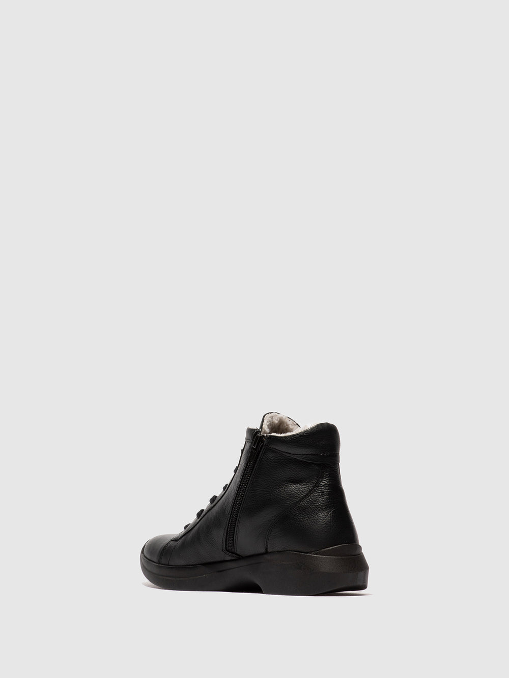 Zip Up Ankle Boots GOLB797SOF BLACK W/WOOL LINING