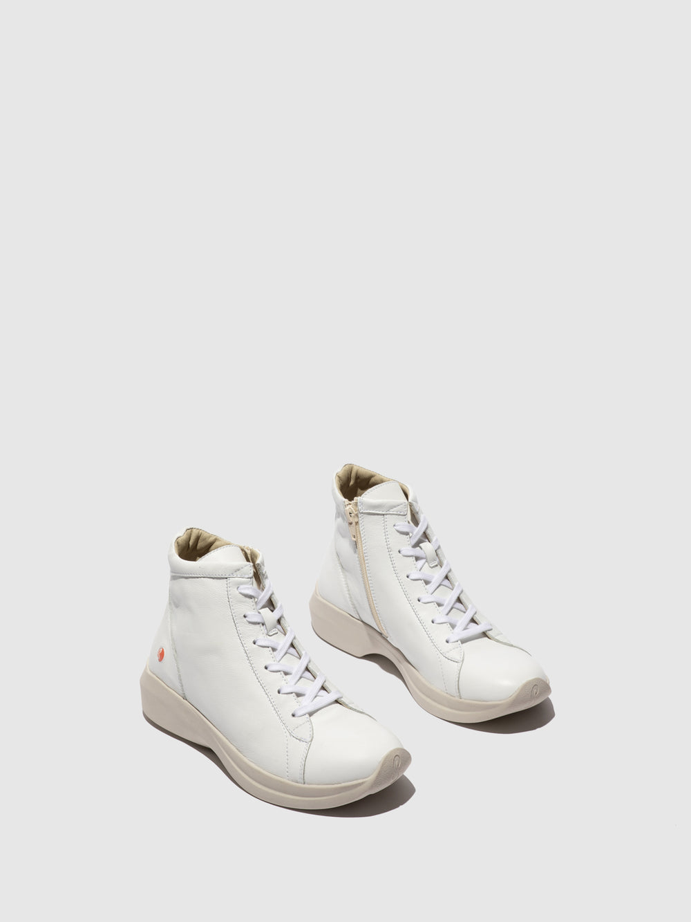 Lace-up Ankle Boots GOLB797SOF WHITE - Softinos