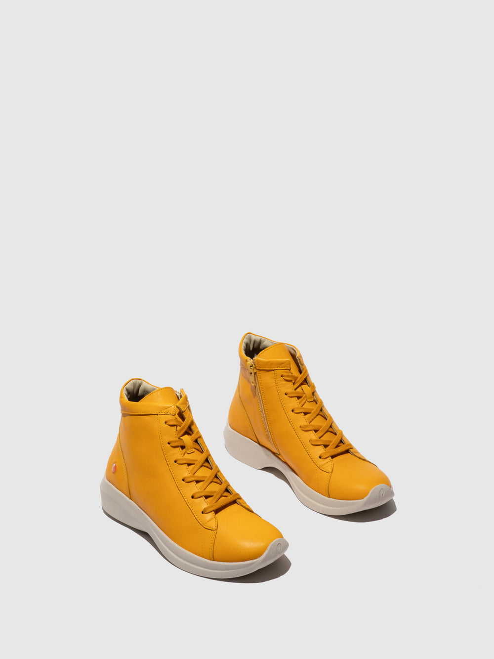 Lace-up Ankle Boots GOLB797SOF MUSTARD - Softinos