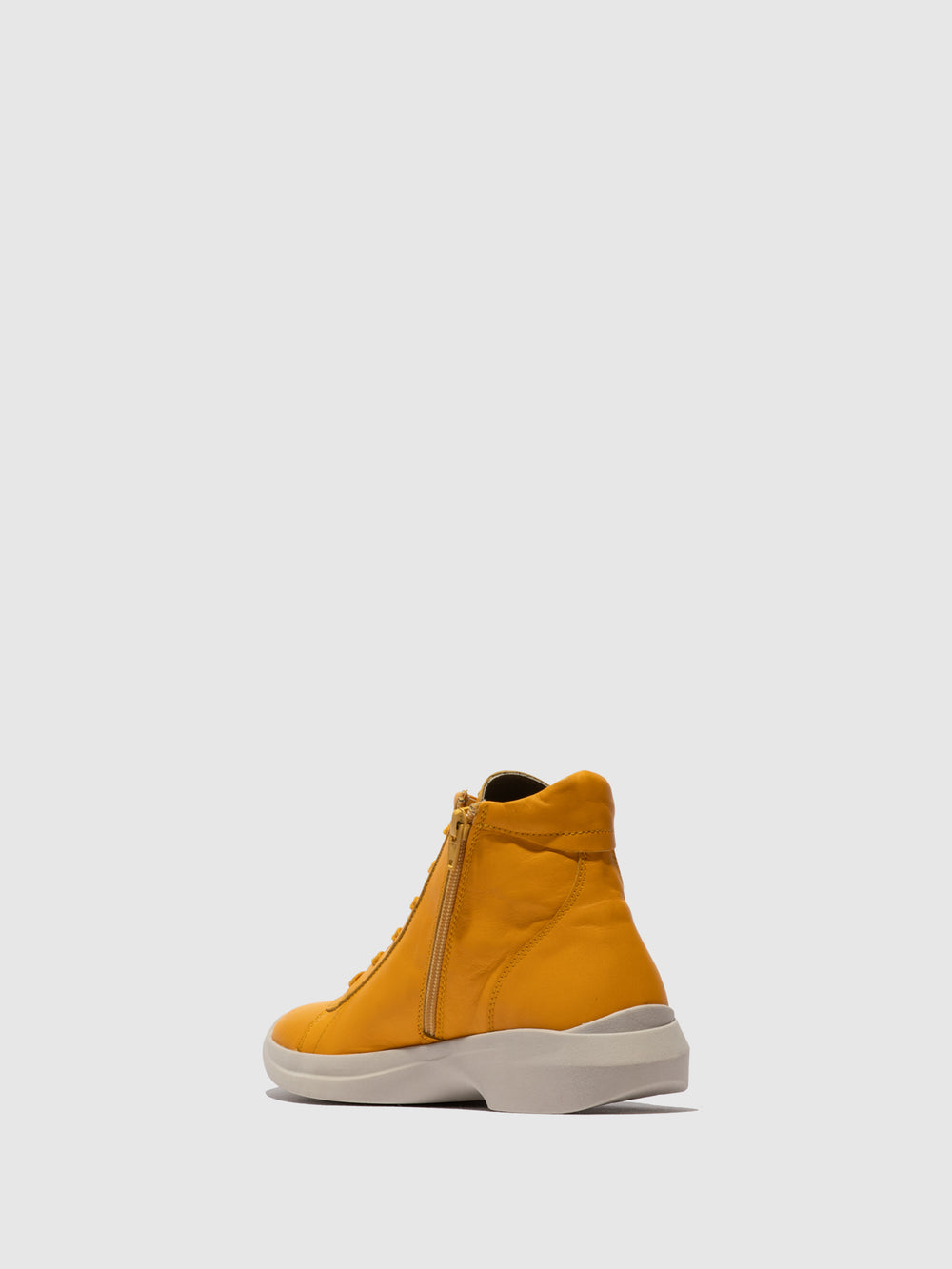 Lace-up Ankle Boots GOLB797SOF MUSTARD - Softinos