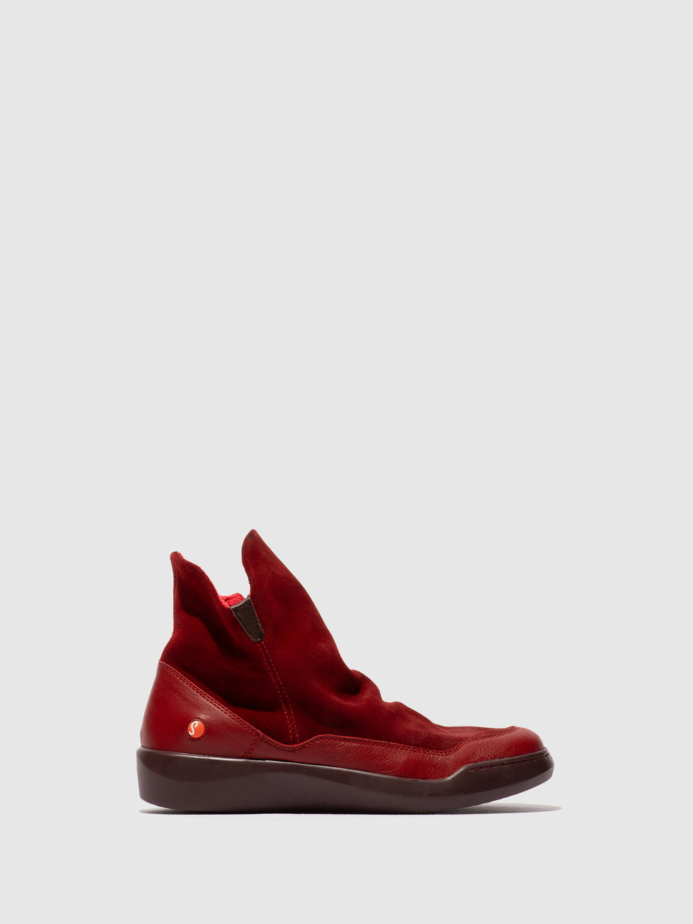 Zip Up Ankle Boots BUDY805SOF RED/WINE