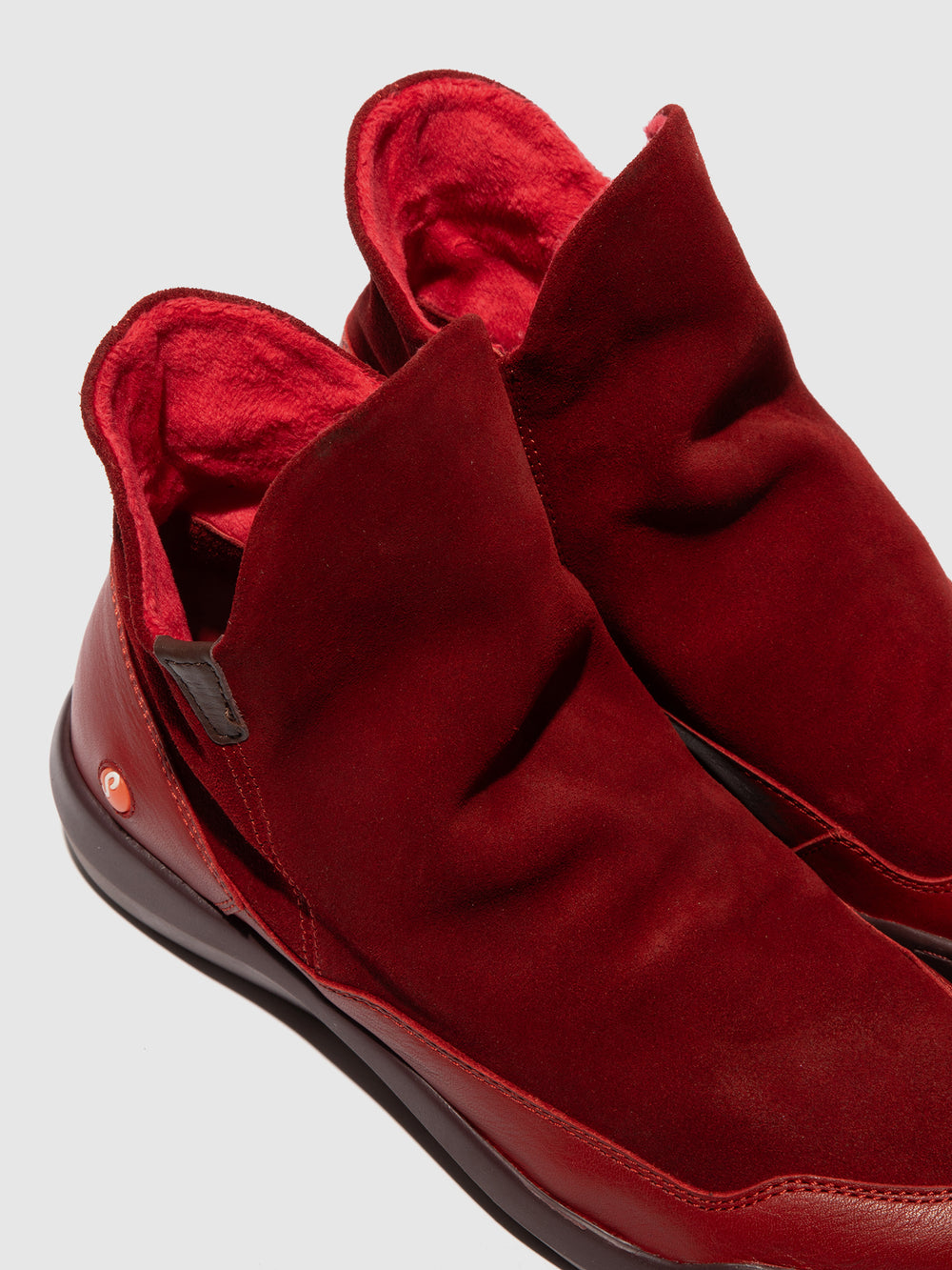 Zip Up Ankle Boots BUDY805SOF RED/WINE