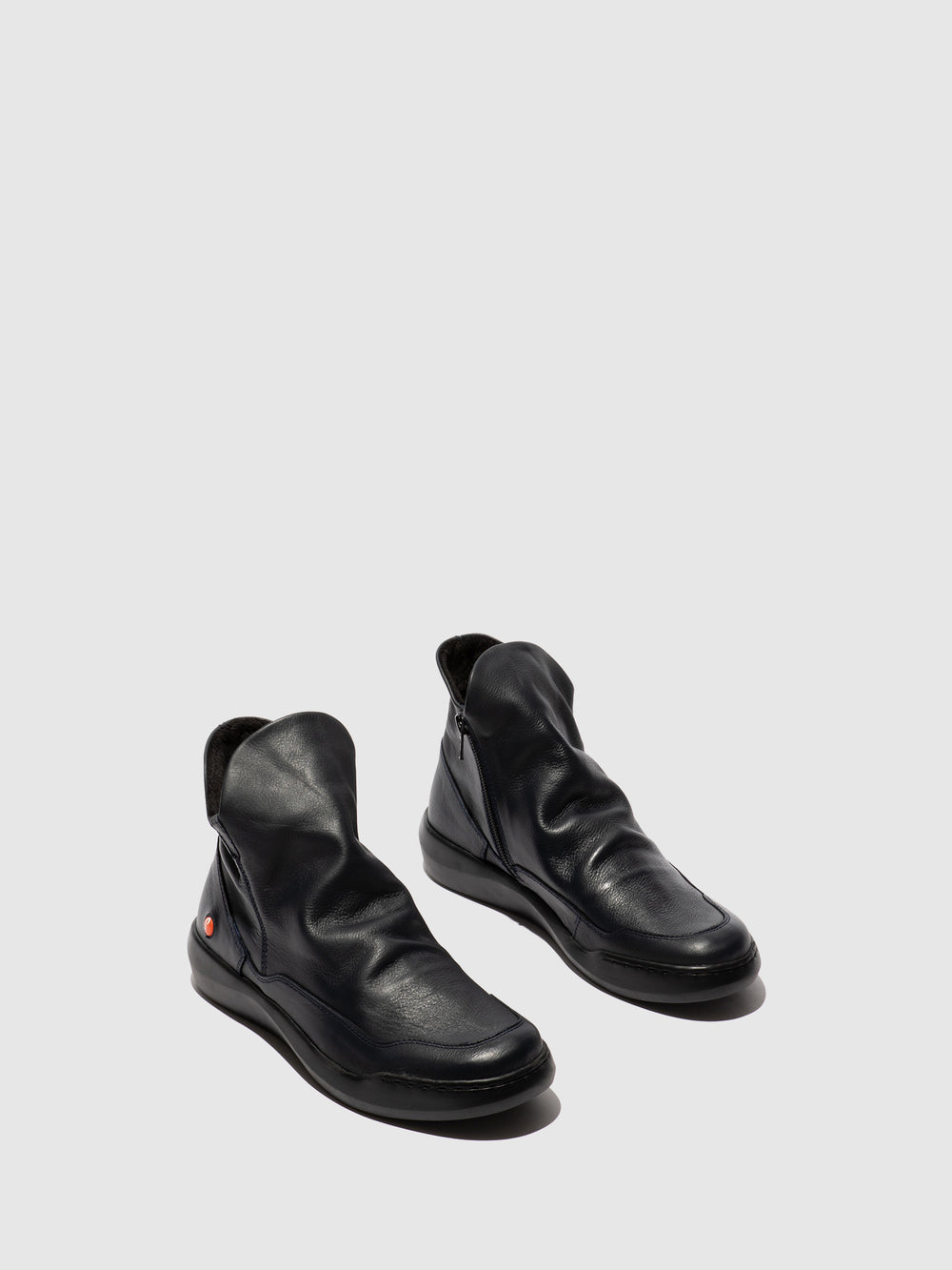 Zip Up Ankle Boots BUDY805SOF NAVY