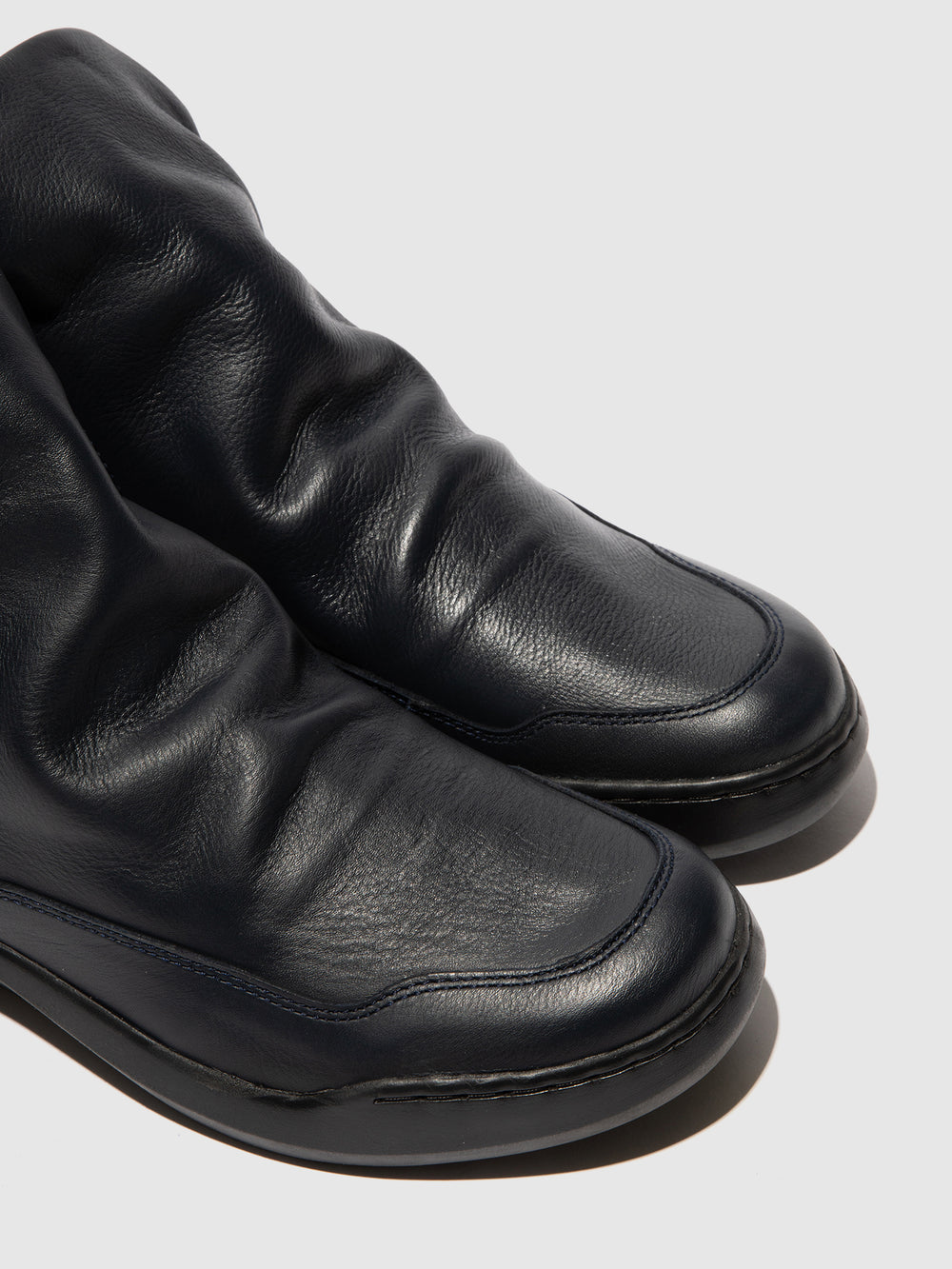 Zip Up Ankle Boots BUDY805SOF NAVY