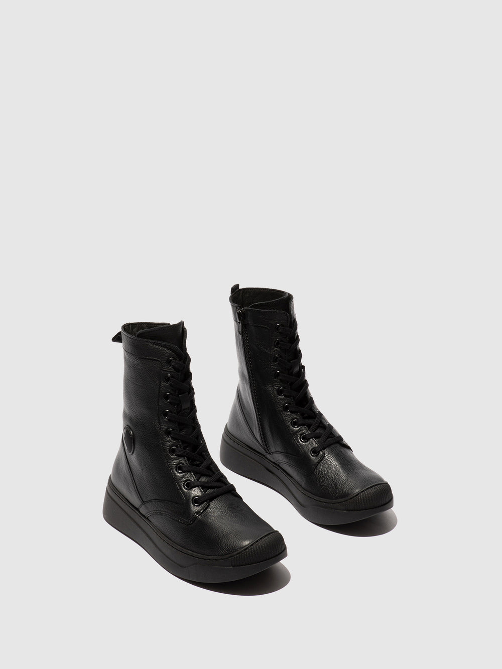 Lace-up Ankle Boots ABOL806SOF BLACK