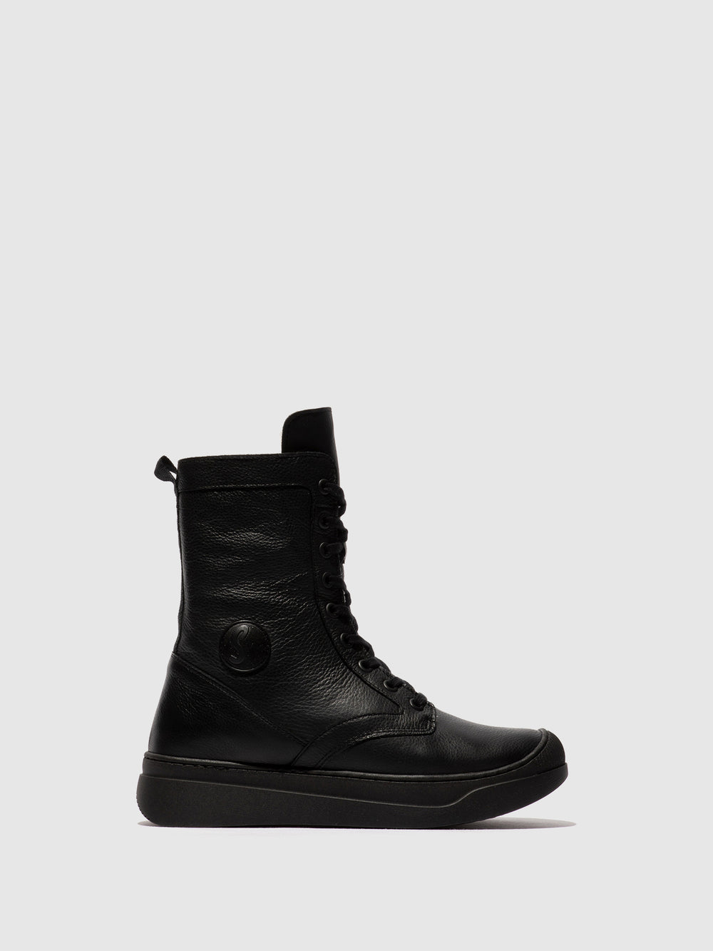 Lace-up Ankle Boots ABOL806SOF BLACK W/WOOL