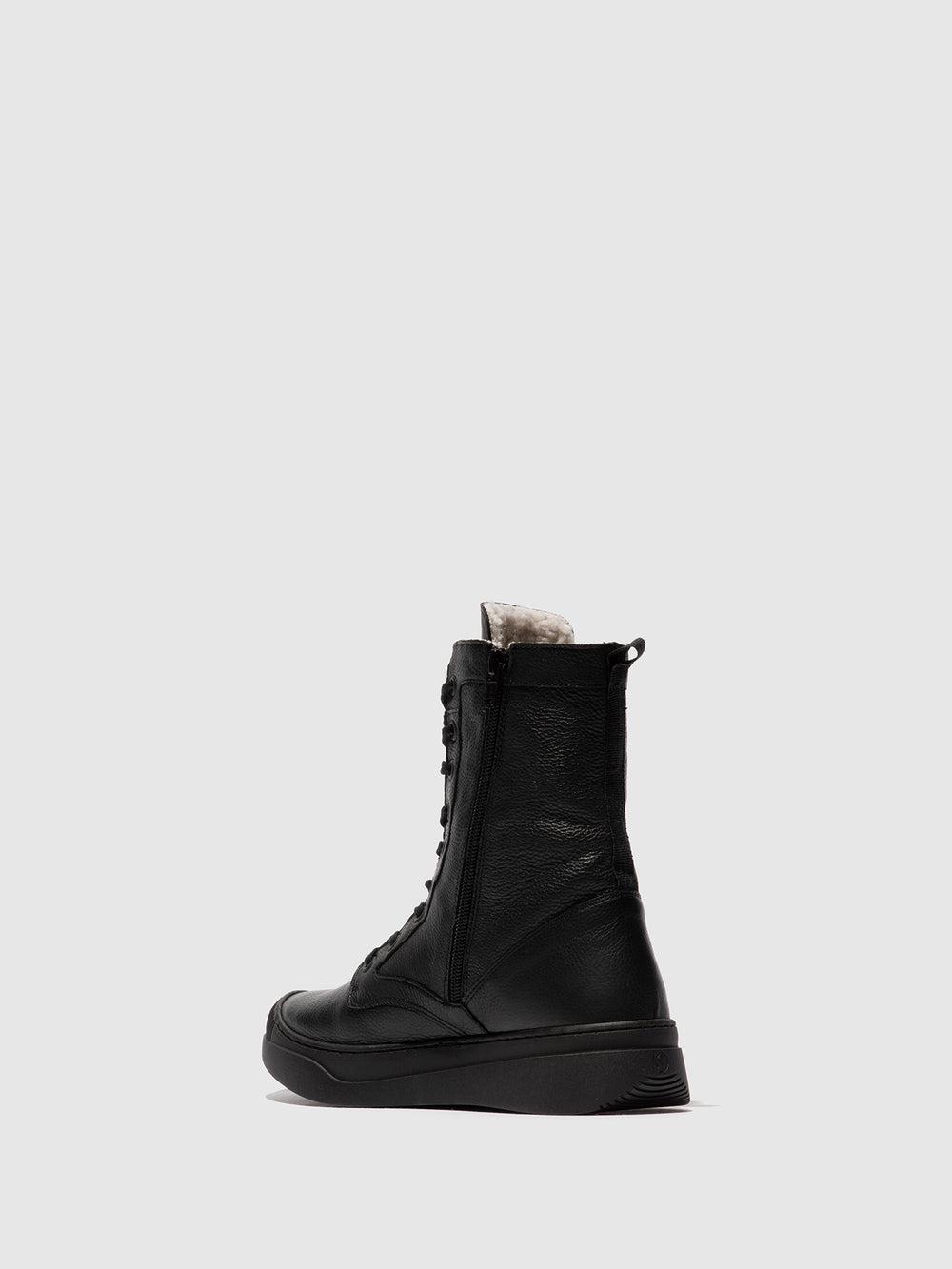 Lace-up Ankle Boots ABOL806SOF BLACK W/WOOL