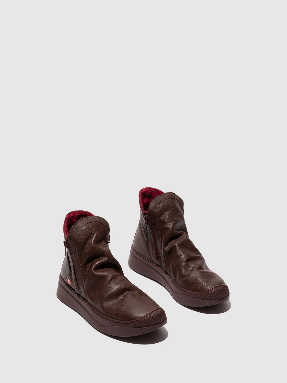 Zip Up Ankle Boots ABIL807SOF WINE