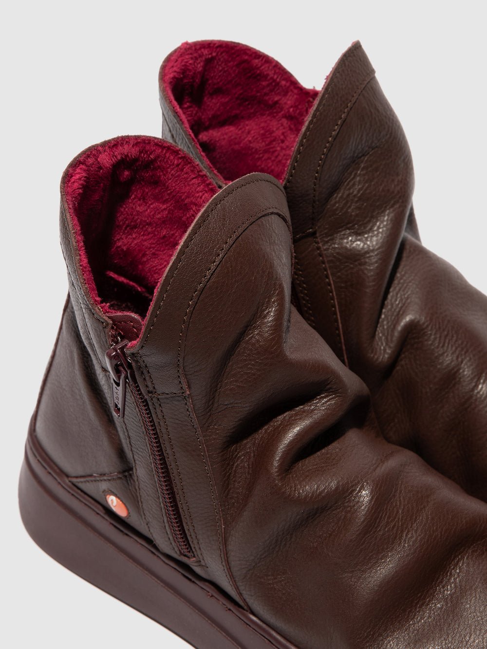 Zip Up Ankle Boots ABIL807SOF WINE