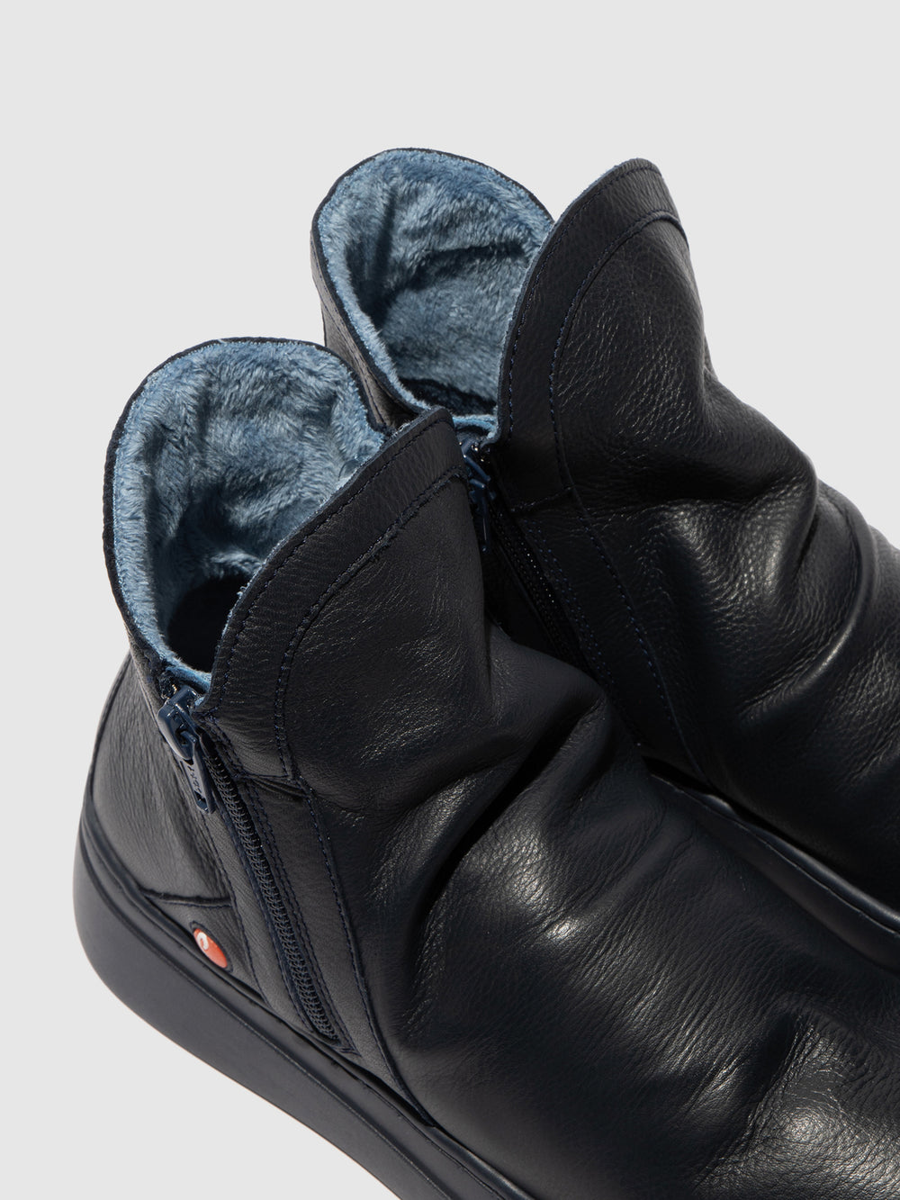 Zip Up Ankle Boots ABIL807SOF NAVY