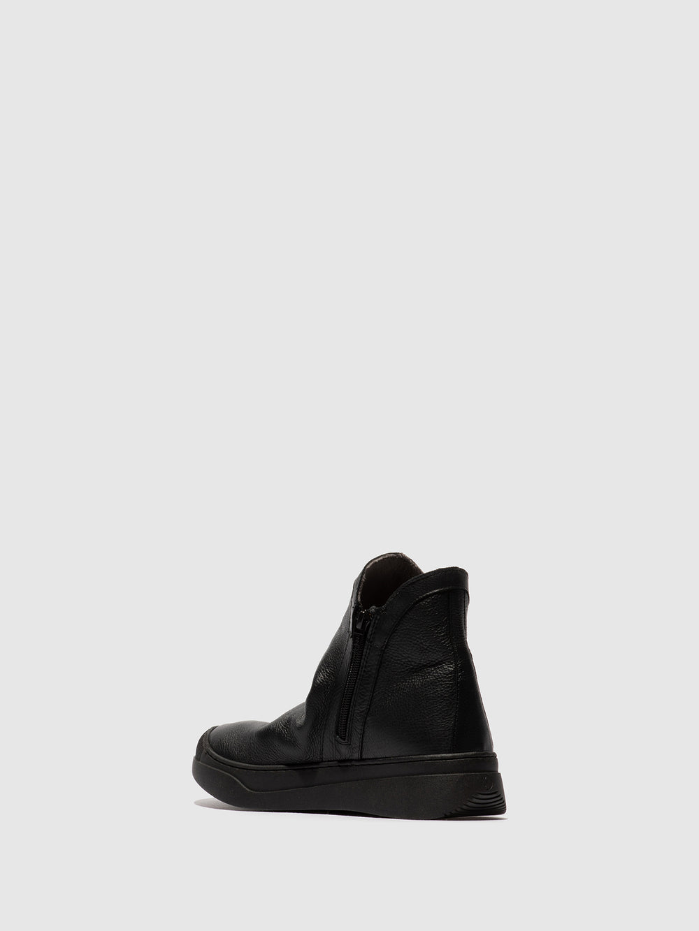 Zip Up Ankle Boots ABIL807SOF BLACK