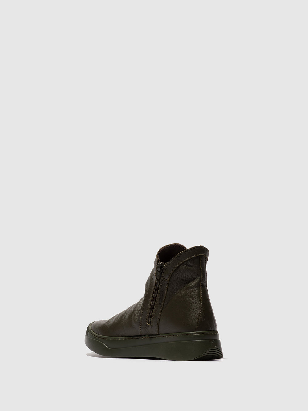 Zip Up Ankle Boots ABIL807SOF MILITARY
