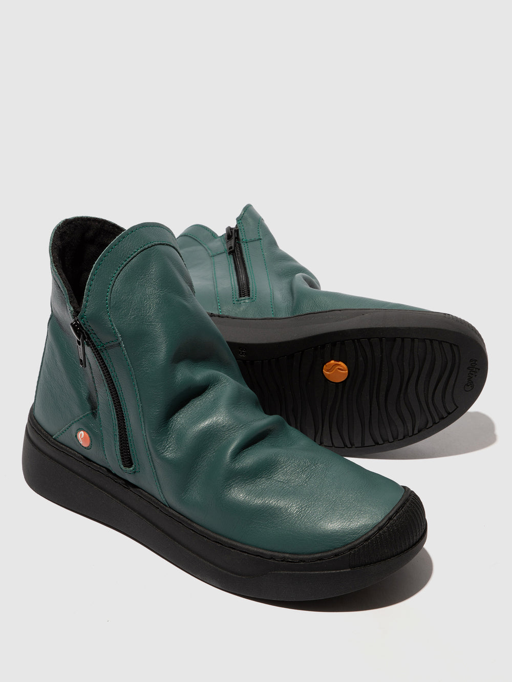 Zip Up Ankle Boots ABIL807SOF TEAL