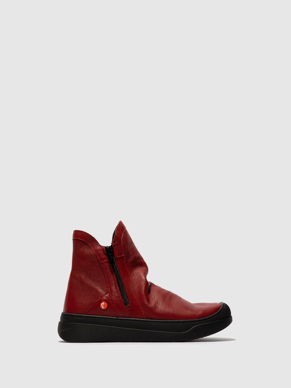 Zip Up Ankle Boots ABIL807SOF RED
