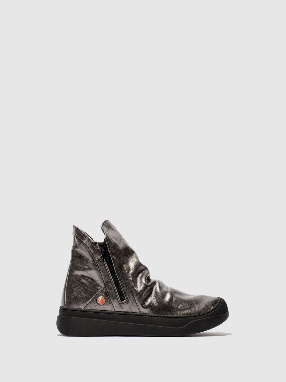 Zip Up Ankle Boots ABIL807SOF GRAPHITE