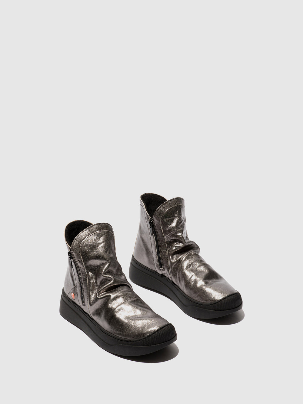 Zip Up Ankle Boots ABIL807SOF GRAPHITE