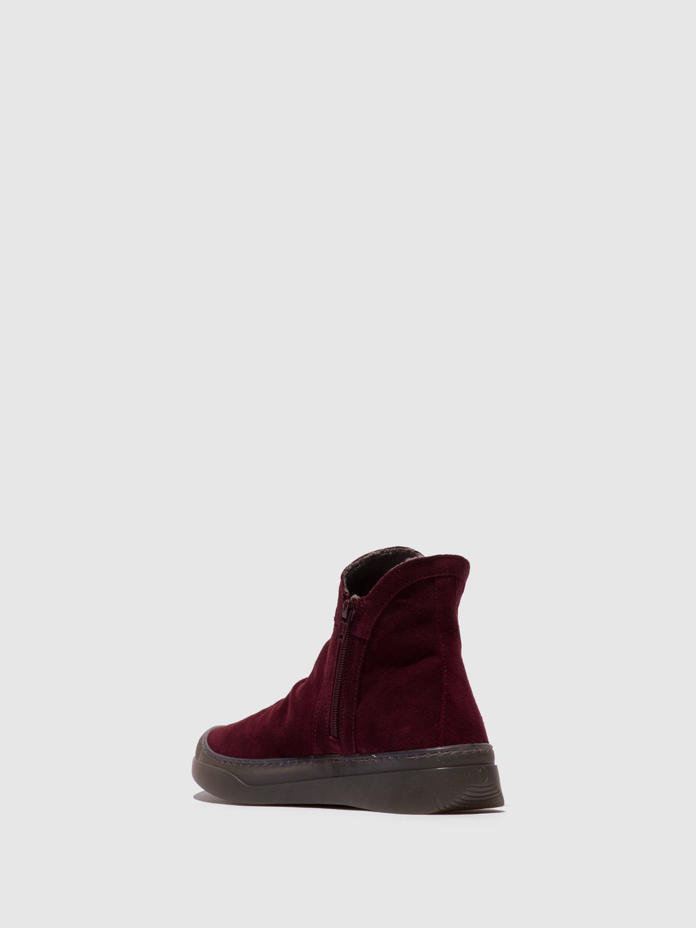 Zip Up Ankle Boots ABIL807SOF WINE W/MOHAIR LINING - Softinos