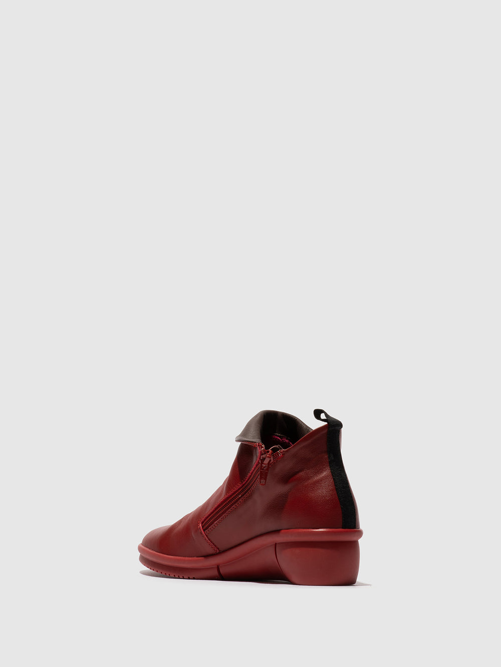 Zip Up Ankle Boots RARA808SOF RED
