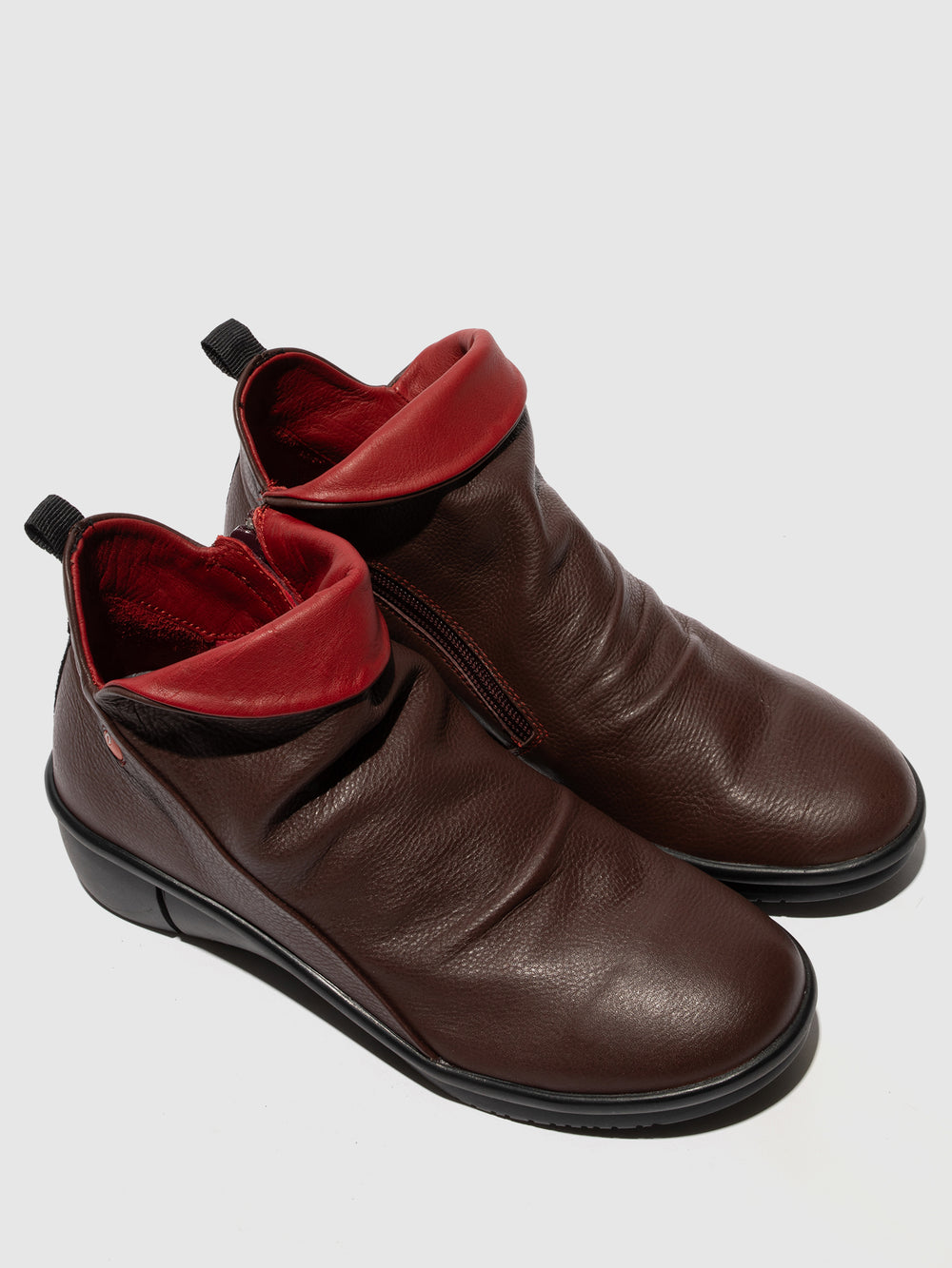 Zip Up Ankle Boots RARA808SOF WINE
