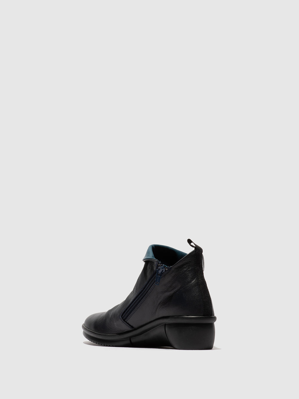 Zip Up Ankle Boots RARA808SOF NAVY