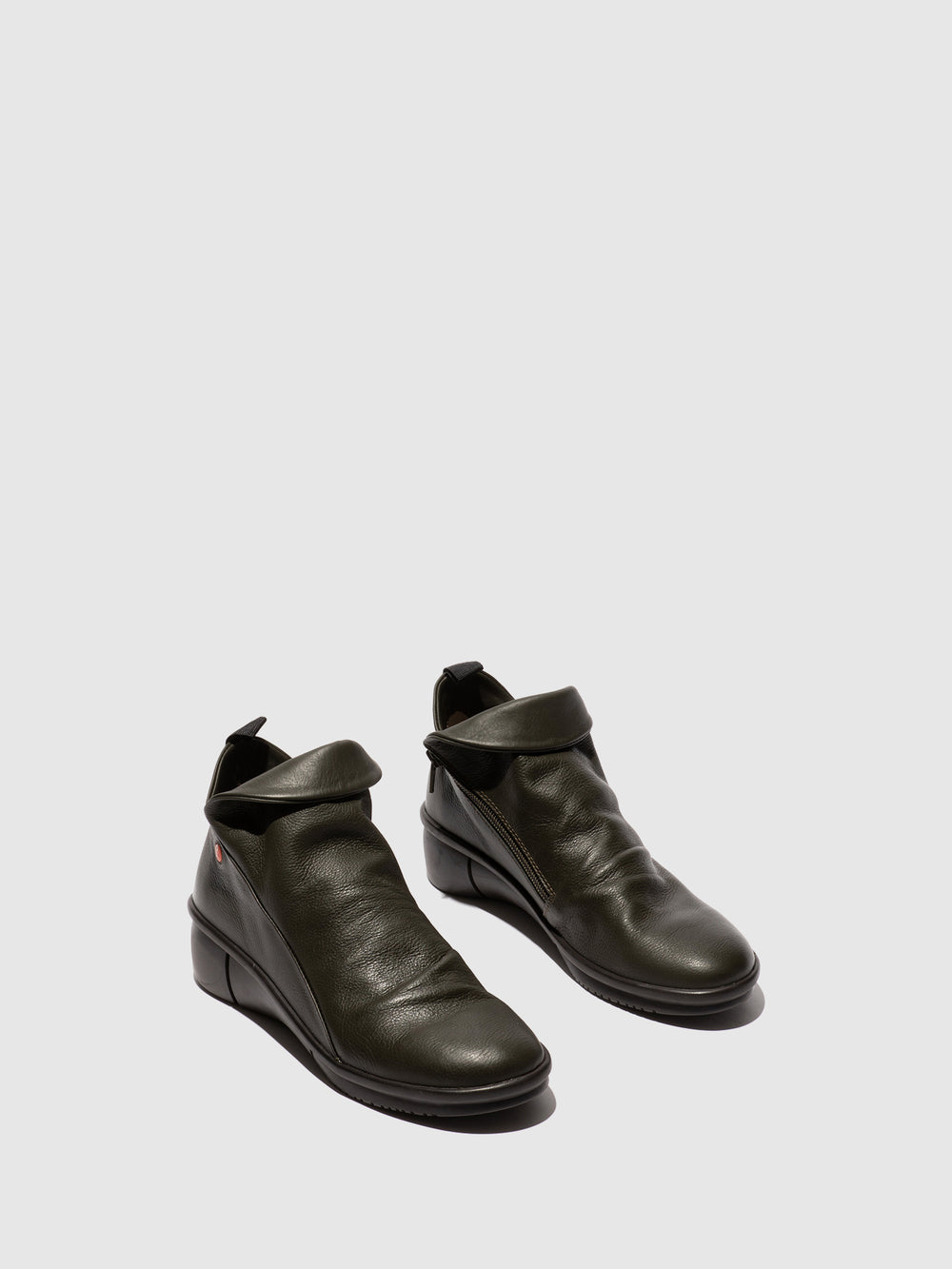 Zip Up Ankle Boots RARA808SOF MILITARY