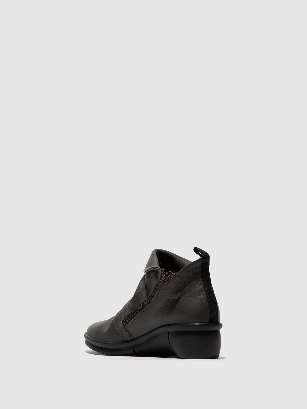 Zip Up Ankle Boots RARA808SOF DK GREY